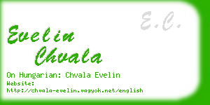 evelin chvala business card
